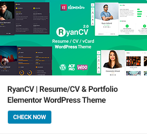 RyanCV WordPress Theme