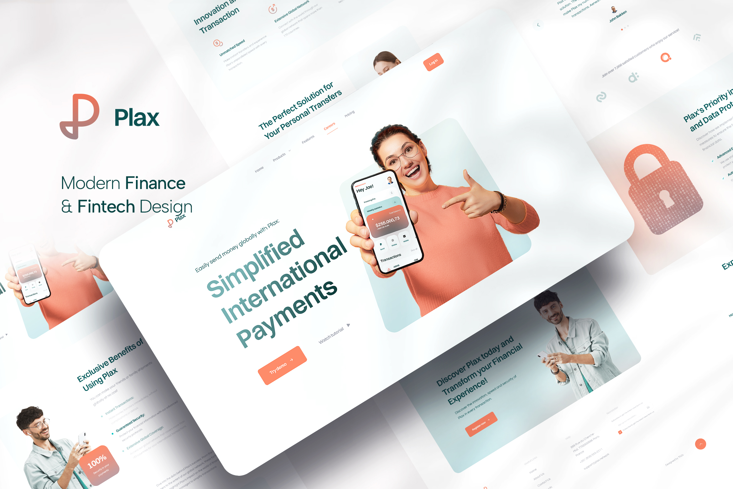 Plax - Finance & Fintech React NextJS Template - Description 1